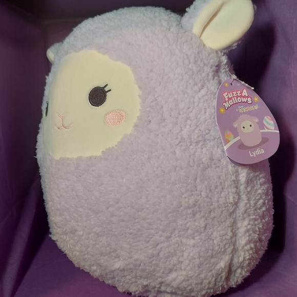 Squishmallow Lydia the Lamb 12 inch Fuzz a Mallow Lavender Purple - Picture 4 of 4